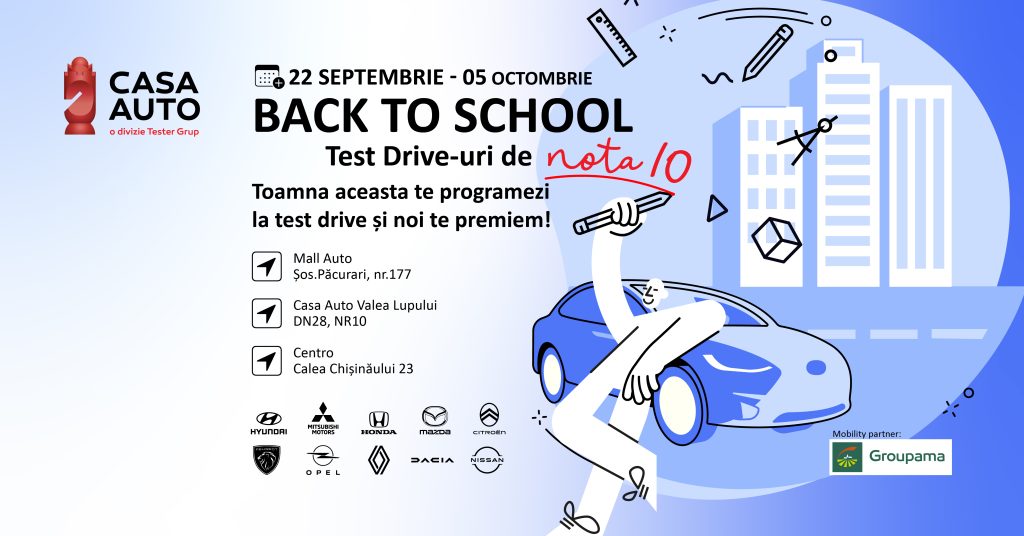 Casa Auto Iași dă startul evenimentului „Back to School” – Ediția a V-a