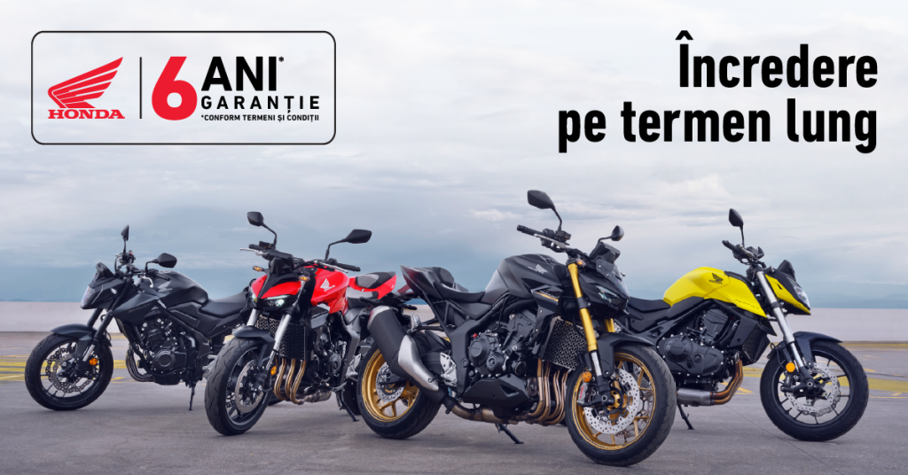 Honda Trading România lansează programul de Garanție de până la 6 ani pentru motocicletele și scuterele Honda