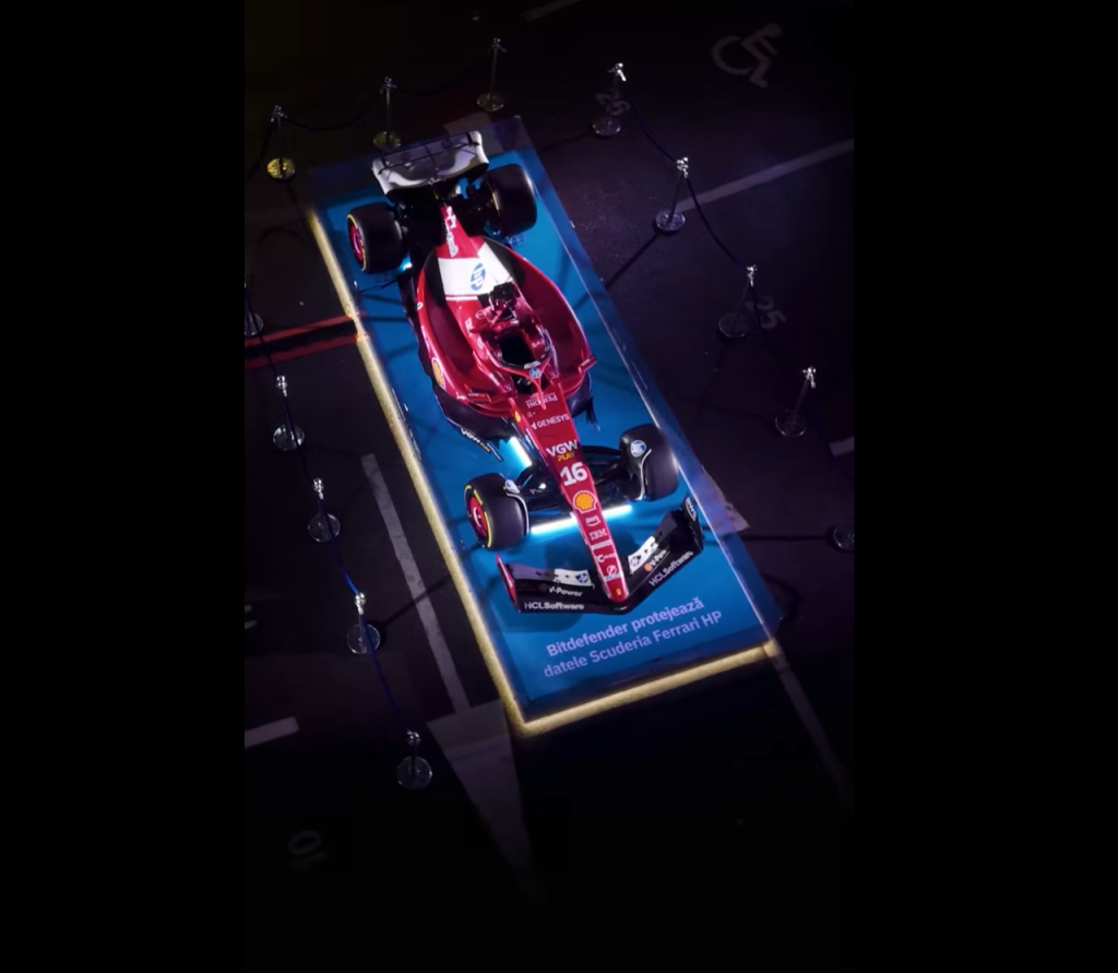 Alertă pentru fanii Formulei 1: Monopostul Scuderia Ferrari HP vine în România, adus de Bitdefender!