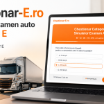 Chestionar-E.ro, simulator online pentru pregătirea examenului auto Categoria E, disponibil pentru șoferii care vor să se pregătească eficient
